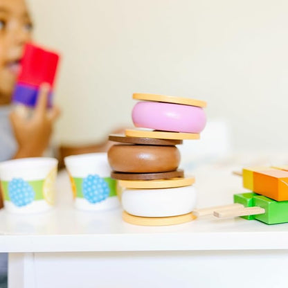 Melissa & Doug Frozen Treats | Pretend Play | Play Food | 3+ |, Multicolor, 33.528 cm H x 26.67 cm W x 6.35 cm L