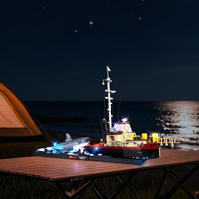 Nitemode LED Light Kit Compatible with Lego Jaws 21350, Upgraded Brightness Adjustable Lighting Accessories(No Model)