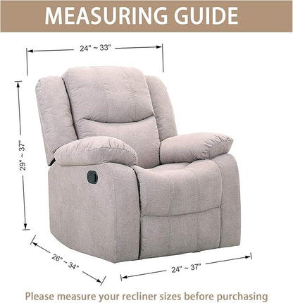 JIVINER Stretch Recliner Chair Covers with Pocket 4 Piece Chair Covers for Reclining Chair Furniture Protector Soft Recliner Cover with Elastic Bottom (Recliner, Dark Gray)