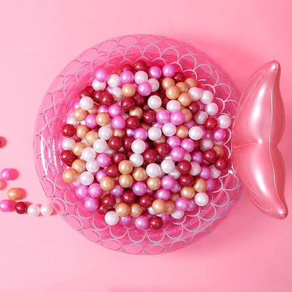 GOGOSO Plastic Balls Play Pit Balls for Baby Kid Ball Play Pit Play Yard, Baby Fance, Playpen, Playtent with 4 Colors,2.17inches, Pearl Pink+Brown+Pearl Red+White