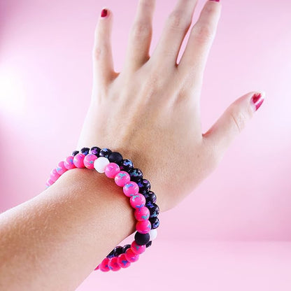 FROG SAC 3 Unicorn Bracelets for Girls, Silicone Bubble Bracelet Pack for Kids, Unicorns Theme Birthday Party Favors and Goodie Bag Fillers for Little Girls, Blue Black Pink Unicorn Stocking Stuffers for Kids