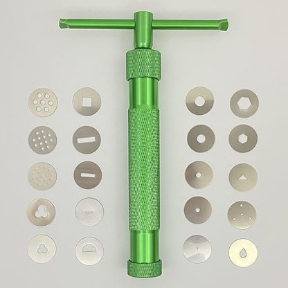 Clay Extruders Fondant Extruder with 20 Discs, Sugar Paste Cake Decor Tool Set