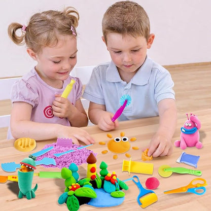 Air Dry Clay 48Pcs - 36 Colors Modeling Clays Kit with 12Pcs Dough Tools, Dough Accessories Includes Basic Dough Tools and DIY Molding Magic Clay for Boys,Girls,Kids Ages 4-8