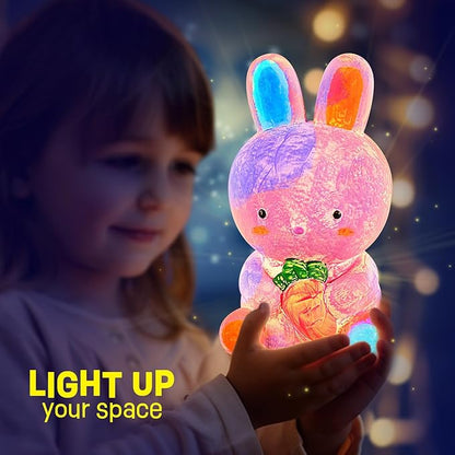 Paint Your Own Bunny Lamp Kit, Art Supplies Arts & Crafts Kit, Painting kit for Kids 6-12, Arts and Crafts for Kids Ages 8-12, Toys Girls Boy Birthday Gift Ages 3 4 5 6 7 8 9 10 11 12+