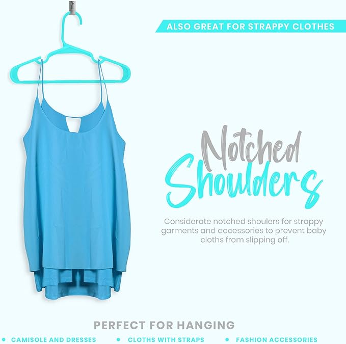 Utopia Home 20 Pack Kids Hangers - 11.5 Inch Plastic Baby Hangers for Closet - Childrens Hanger for Clothes & Infant Hanger for Closet - Ideal for Everyday Standard Use (Teal)