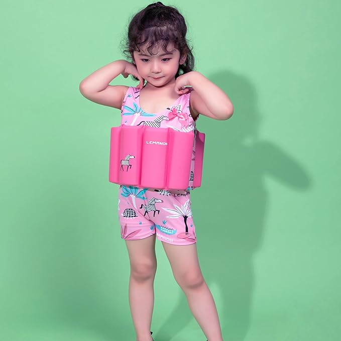 Baby Kids Floatation Suit Float One-Piece Swimwear Buoyancy for Girls Boys 1-8Years