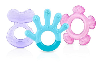 Nuby 3 Step Soothing Teether 3 Piece Set- Assorted Color