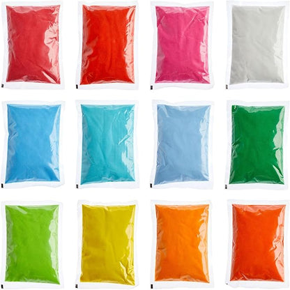 Bright Creations 12 Pack Colored Sand for Crafts, 1.1 lb Bags, Art Refill Kit, DIY Wedding Decorations, Vase Filler, Succulent Terrariums (12 Colors, 13.1 lb Total)