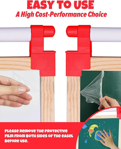 JOYOOSS Easel for Kids Art Easel Kids Easels for Toddlers,Wooden Kid Easel with Paper Roll - Adjustable Magnetic Double Sided, Toddler Art Easel for Toddlers 2-4 Years and Art Easel for Kids Ages 4-8