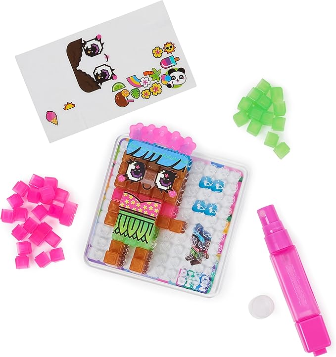 Clear Pack with 156 Exclusive Water Fuse Beads, Decos and Accessories, Makes 3D and 2D Creations with No Heat, Arts and Crafts Kids Toys