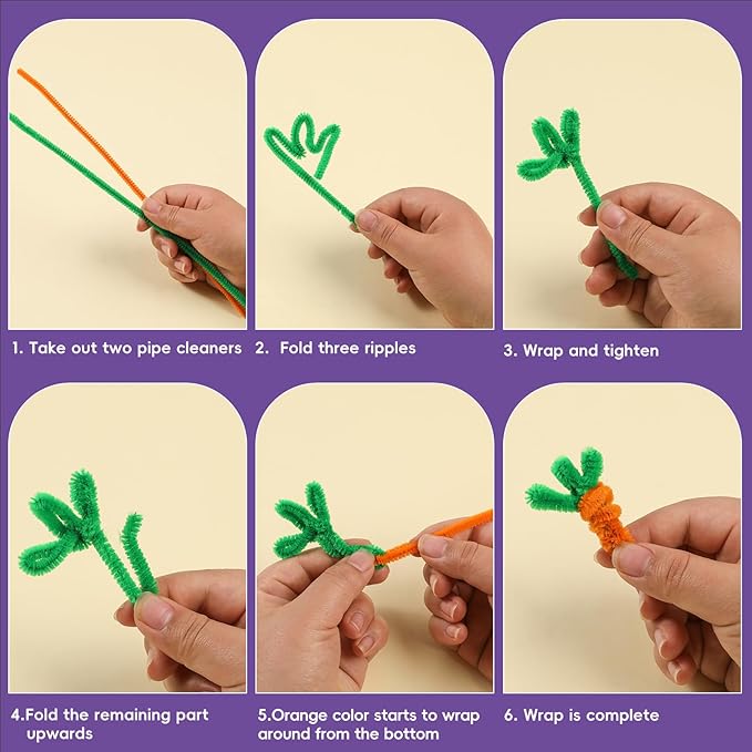 200 Pcs Pipe Cleaners Chenille Stems, Purple Pipe Cleaners, 11.8inch Long Craft Pipe Cleaner Bulk for Flowers Making, Mother’s Day DIY Art Crafts Decorations Supplies (Purple)
