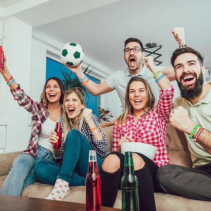 Kasyat 48 Pcs Football Party Favors Football Silicone Bracelets Motivational Rubber Wristbands Football Wristbands for Sport Themed Birthday Party Supplies Decorations Gifts Prize