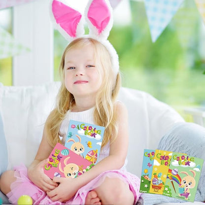 CCINEE 12 Pack Easter Coloring Books,Assorted Rabbits Painted Eggs Patterns Drawing Books for Easter Party Favors(6 Styles,144 Pages)…