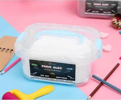 1.1lb Moldable Cosplay Foam Clay (White) – High Density and Hiqh Quality for Intricate Designs | Air Dries to Perfection for Cutting with a Knife or Rotary Tool, Sanding or Shaping