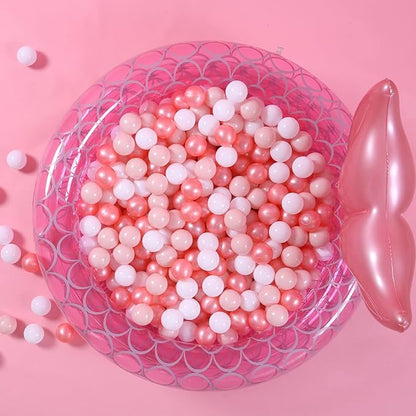 GOGOSO Ball Pit Balls 100 - Crushproof Plastic Balls for Babies Toddlers Kids Children for 1 2 3 4 5 Years Old,2.15inches Red Pink White