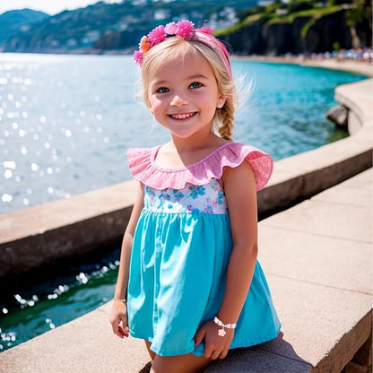 PinkSheep Friendship Bracelets Little Girl Jewelry, 12PCS Girls Bracelets for Kids, Baby Adjustable Multicolor Woven Pretend Play Bracelet Bulk Bracelet