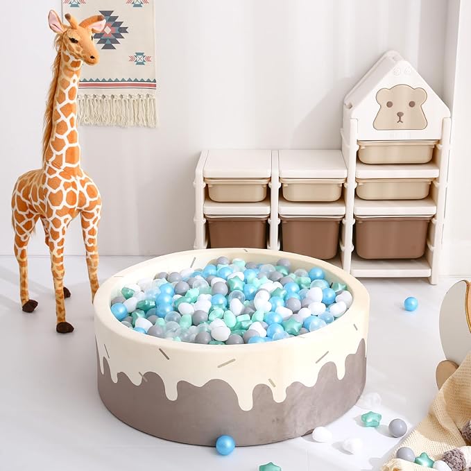 GOGOSO Shape Ball Pits Balls, Star Heart Plastic Play Balls for Toddlers Kids Children, DIY Giant Friendship Bracelet Banner