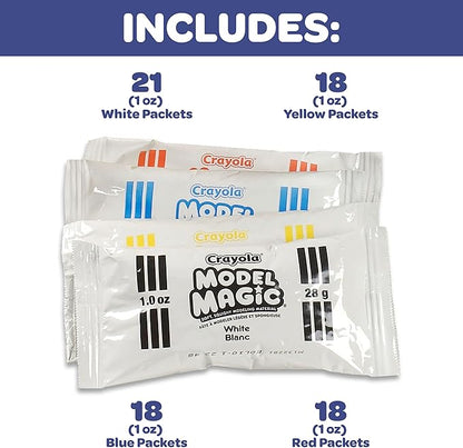 Crayola Model Magic (75ct), Kids Modeling Clay Alternative, 1oz Packs, School Supplies, Air Dry Clay, Modeling Material, Ages 3+