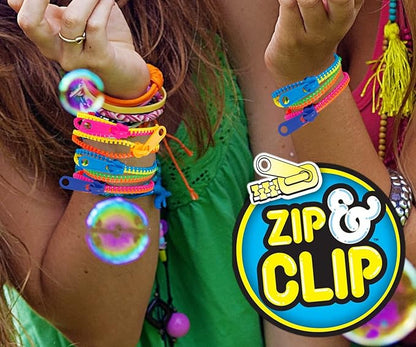 JA-RU Zipper Bracelets (6 Pack, 18 Units) Neon Colored Sensory Friendship Bracelets for Kids. Stress Relief Toy. Bulk Girls Party Favors, Goodie Bag Stuffers. 4785-6s