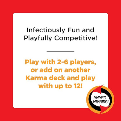 KARMA Card Games – Kids Games, Family Games Night, Card Games for Kids, Multi-Player, Screen Free, Travel Games, Playing Cards, What Goes Around, Comes Around, Ages 8+
