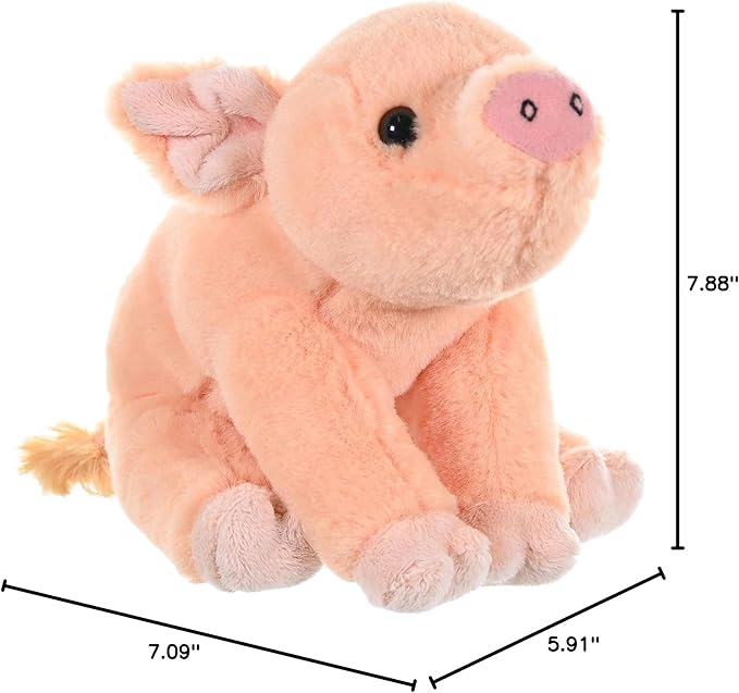 Wild Republic Pig Baby Plush, Stuffed Animal, Plush Toy, Gifts for Kids, Cuddlekins 8 Inches, Orange