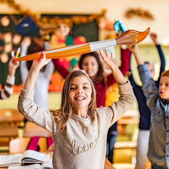 20 Pcs 41.3 Inch Giant Inflatable Paint Brushes Large Blow up Paintbrush Tall Large Jumbo Props Back to School Graduation Hanging Decor for Birthday Party Favors Classroom Supplies,5 Colors