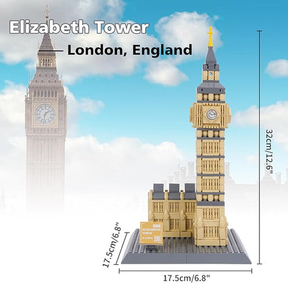 Oichy Building Blocks Set, Elizabeth Tower Toy Building Sets Famous Architecture Model Kits Best Gift for Adults and Kids 911PCS