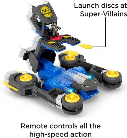 Fisher-Price Imaginext DC Super Friends Batman Transforming Batmobile Remote Control Vehicle Toy Car with Lights and Sounds, for Kids Ages 3 to 8