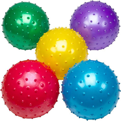 Bedwina 18-Inch Big Balls for Toddlers and Kids - Inflatable Giant Balls for Kids with Hand Air Pump, Big Bouncy, Sensory Play, Stress Toy, Knobby, Large Playground, Recess, Games for Children