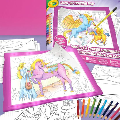 Crayola Light Up Tracing Pad - Pink, Writing & Drawing Art Kit for Kids, Kids Toys & Games, Tracing Light Box, Easter Gifts for Girls & Boys, 6+ [Amazon Exclusive]