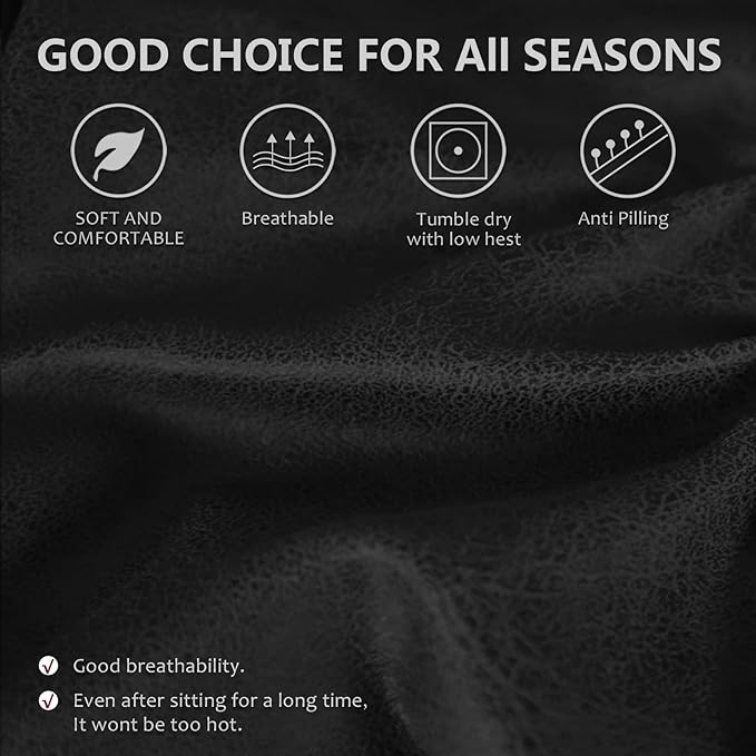 molasofa Leather Like Additional Recliner Console Cover for Reclining Loveseat Covers Stretch Jacquard Middle Console Cover for Recliner Couch and Sofa Dark Black