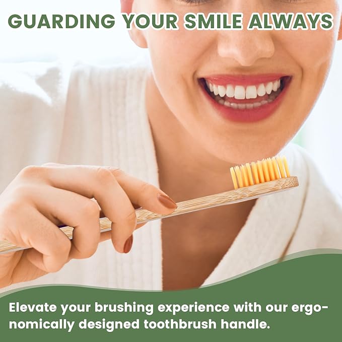 36PCS Kids Bamboo Toothbrushes, BPA Free Soft Toothbrushes for Adults and Kids, Soft Bristles Toothbrushes, Reusable Travel Toothbrushes, Eco Friendly Natural Wooden Toothbrushes Bulk