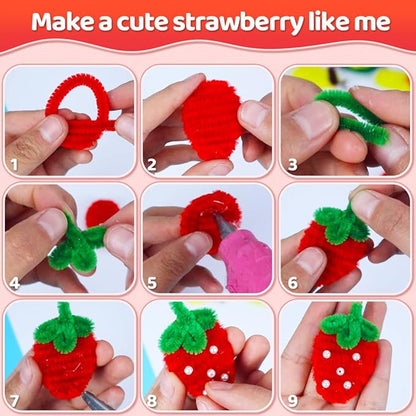 Praisebank 500pcs Christmas Green Pipe Cleaners, Pipe Cleaners, Pipe Cleaners for Crafts.