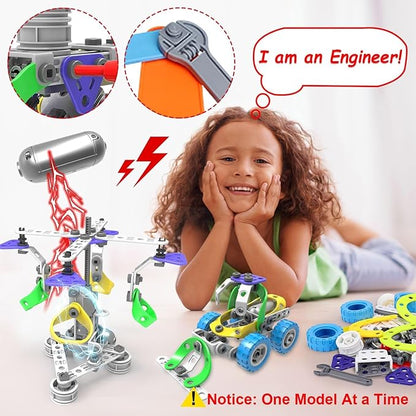 10 in 1 Electric STEM Toys for 5 6 7 8 9+ Year Old Boy Girl Birthday Gifts Educational Building Toys for Kids Ages 4-8 5-7 8-12 Stem Activities Construction Toy for Boys 6-8 8-10 Easter Idea Gift