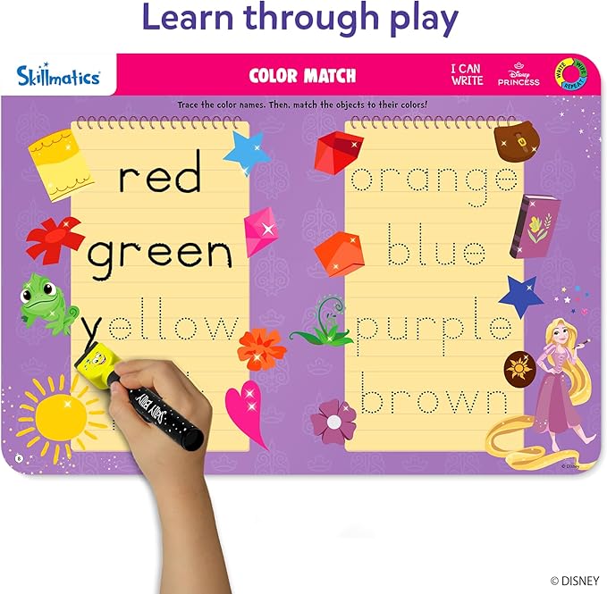 Skillmatics I Can Write Disney Princess - Reusable Preschool Learning Activities, Educational Toys & Games, Handwriting Aids, Back to School Supplies, Gift for Students, Kids, Toddlers Ages 3, 4, 5, 6