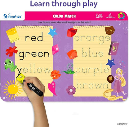 Skillmatics I Can Write Disney Princess - Reusable Preschool Learning Activities, Educational Toys & Games, Handwriting Aids, Back to School Supplies, Gift for Students, Kids, Toddlers Ages 3, 4, 5, 6