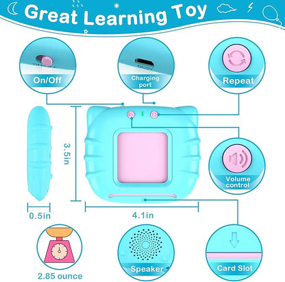 Talking Flash Cards for Toddler 1 2 3 4 Year Old, Toddler Toys Age 2-4, 224 Sight Words Learning Toys, Autism Sensory Toys, Pocket Speech Therapy Toys, Montessori Toys, Gifts for Boys Girls