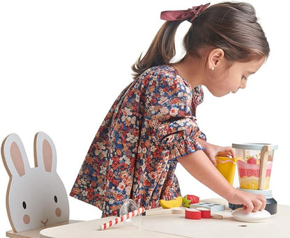 Tender Leaf Toys - Fruity Blender - Wooden Smoothie Maker Toy Set for Pretend Cooking - Social, Creative, and Imaginative Development - Learning Role Play to Make a Healthy Shake - Age 3+