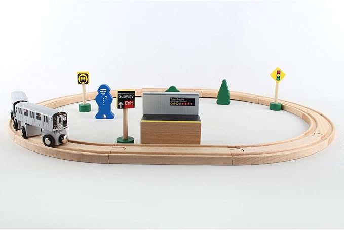 Daron NYC MTA 20Piece Wooden Subway Set