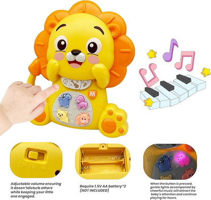 Musical Toys for 1 Year Old Boys and Girls, Baby Light Up Piano Keyboard Musical Toys for Toddlers 1-3, Early Learning Educational Infant Toys, 1 Year Old Baby Boy Girl Toys Gifts (Lion)