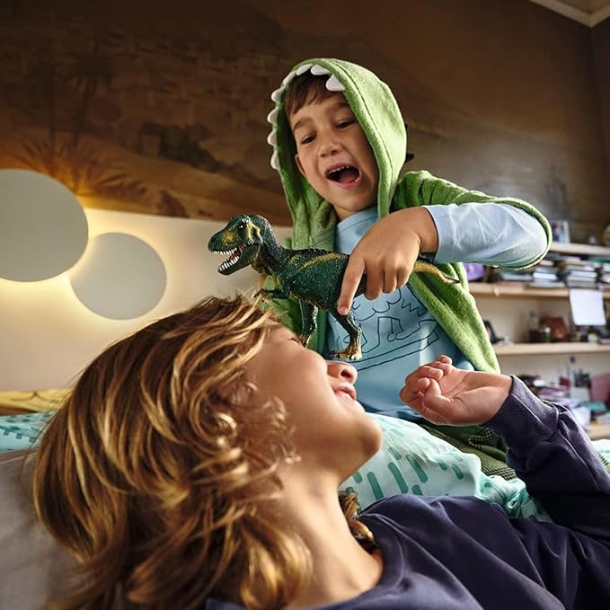 schleich DINOSAURS — Tyrannosaurus Rex, T-Rex Toy with Realistic Detail and Movable Jaw, Imagination-Inspiring Dinosaur Toys for Girls and Boys Ages 4+, Dark Green