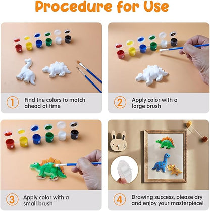 stochastic box Kids Crafts Set,Ceramic Painting Kit,Paint Your Own DIY Ceramic Figurines,Painting Kit DIY Toys Kids