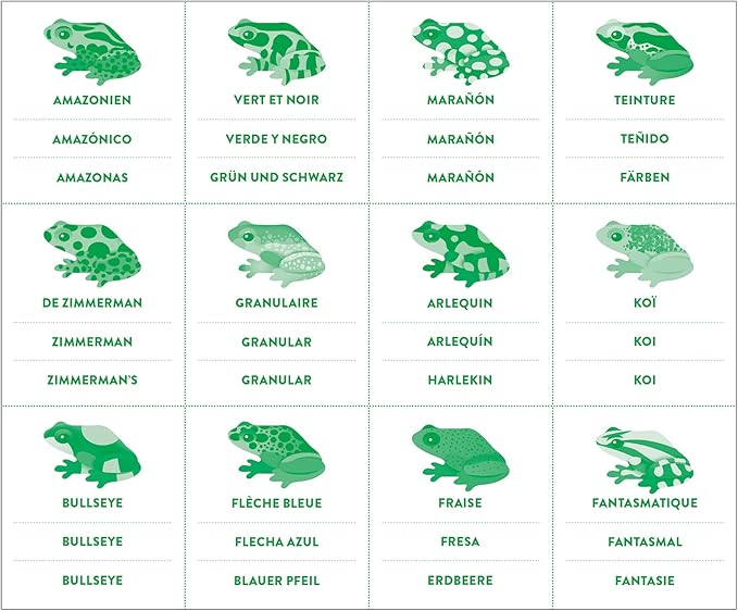 Tropical Frogs Shaped Memory Match