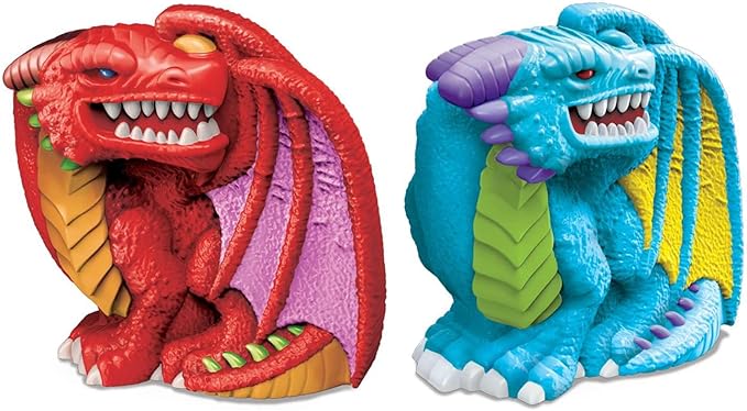4M Mould & Paint - 3D Dragon, Plaster Cast and Paint Two Dragons, Arts and Crafts Painting Kit for Boys and Girls Ages 5 Years and Up
