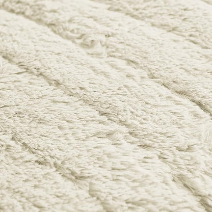 RBSC Home Plush Recliner Slipcover Chair Covers Artificial Wool Lazy Boy Cover Quilted Cover for Recliner Chairs and Furniture (Ivory, 30")