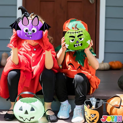 Klever Kits Halloween Pumpkin Decorating Kit, Halloween Arts and Craft Party Favors for Kids, Pumpkin Painting Kits Party Supplies, Halloween DIY Coloring Pumpkin Decorations, School Activities Games