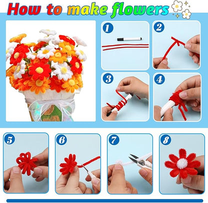 100 Pcs Pipe Cleaners, Fuzzy Chenille Stems Green Pipe Cleaners Craft, Pipe Cleaners Bulk for Festivals Flower Making, Arts and Crafts Decorations Supplies