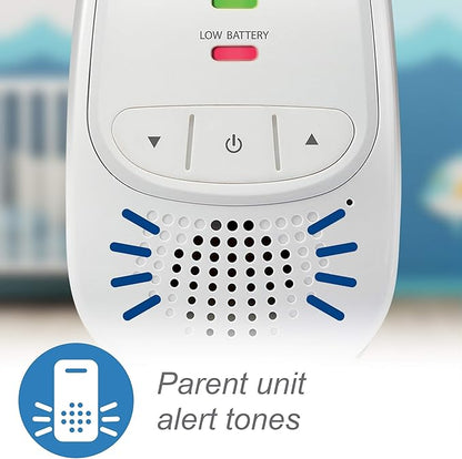 VTech Upgraded Baby Monitor with Rechargeable Battery, Long Range, Crystal-Clear Sound, and Alerts