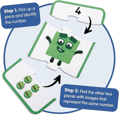 hand2mind Numberblocks Counting Puzzle Set, Number Puzzle, Counting Games for Kids Ages 3-5, Numbers for Toddlers, Math Games for Kids, Matching Game, Educational Toys, Preschool Learning Activities