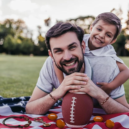 Nosiny 108 Pcs Football Party Favors Bulk 36 Pcs Football Keychain Gifts 36 Pcs Football Stress Balls 36 Pcs Football Charm Bracelets for Team Birthday Party Supplies